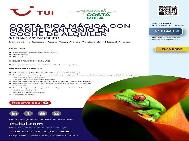 COSTA RICA MAGICA CON MANUEL ANTONIO EN COCHE DE ALQUILER