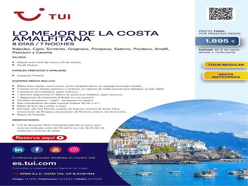 Lo mejor de la costa amalfitana 